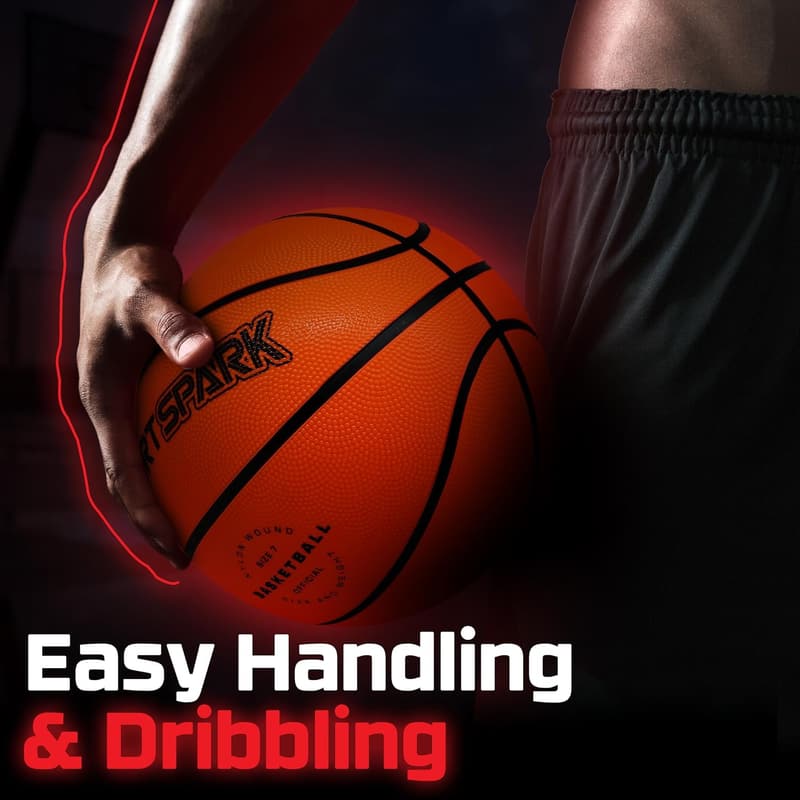 Glow-in-the-Dark Basketball - Outdoor Sports Gift for Ages 8-15
