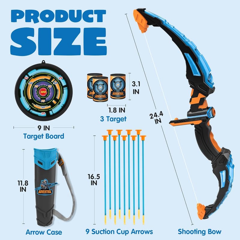 Light-Up Bow and Arrow Set for Kids – Indoor/Outdoor Play