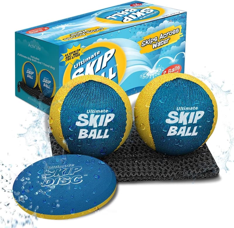 Ultimate Skip Ball Set – Water Bouncing Balls (2 Pack) for Beach Fun