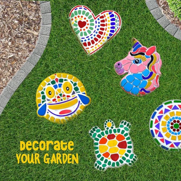 Outdoor Unicorn Stepping Stones Painting Kit for Kids Ages 6-12