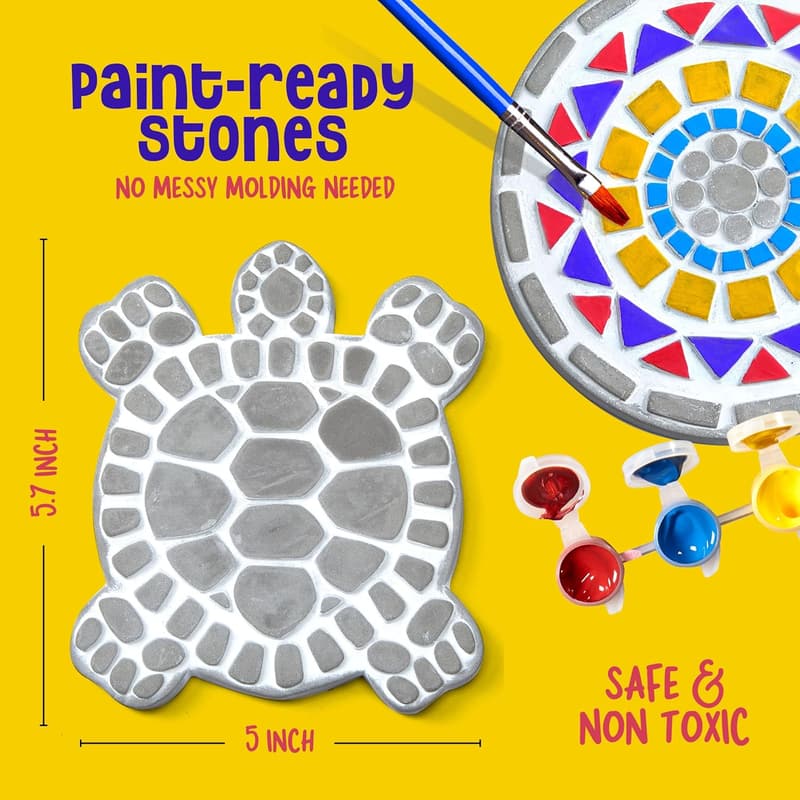 Outdoor Unicorn Stepping Stones Painting Kit for Kids Ages 6-12