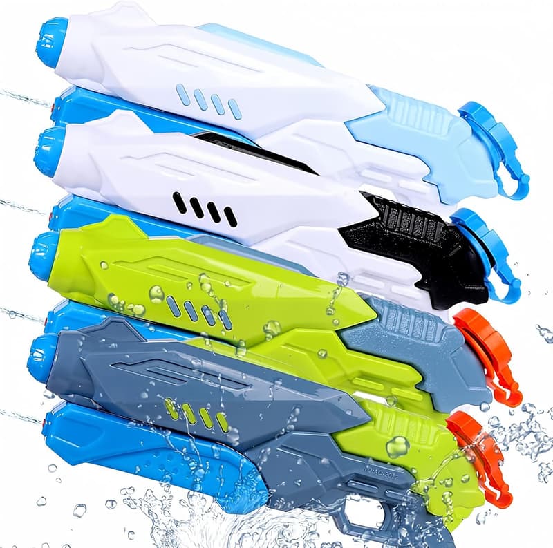 Summer Water Guns – 4 Pack Powerful Soaker Blasters for Kids & Adults