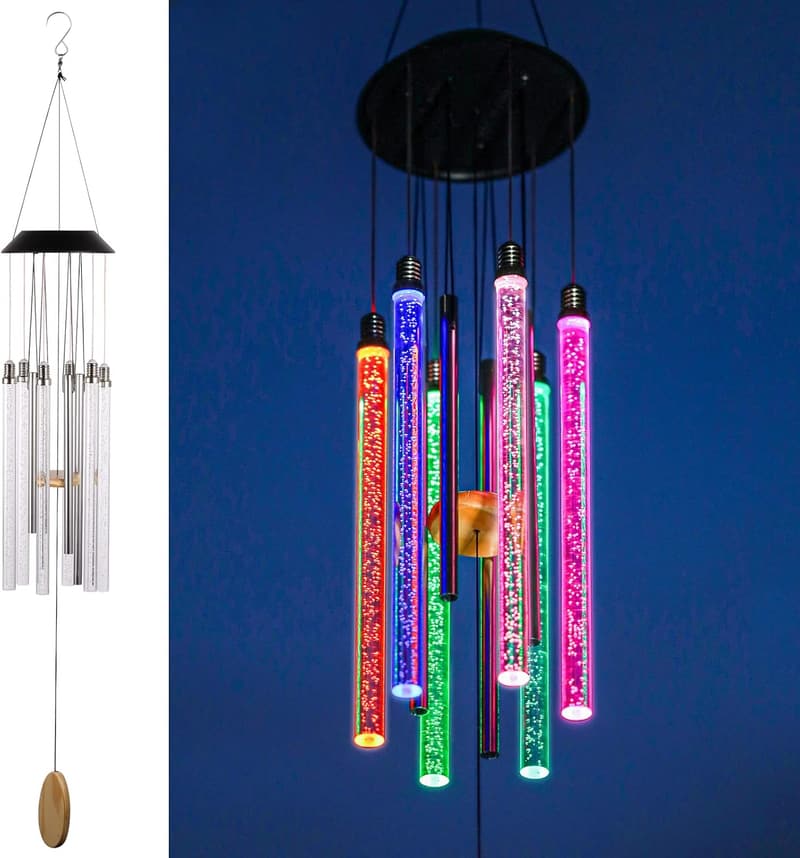 Color Changing Solar Wind Chimes, 37