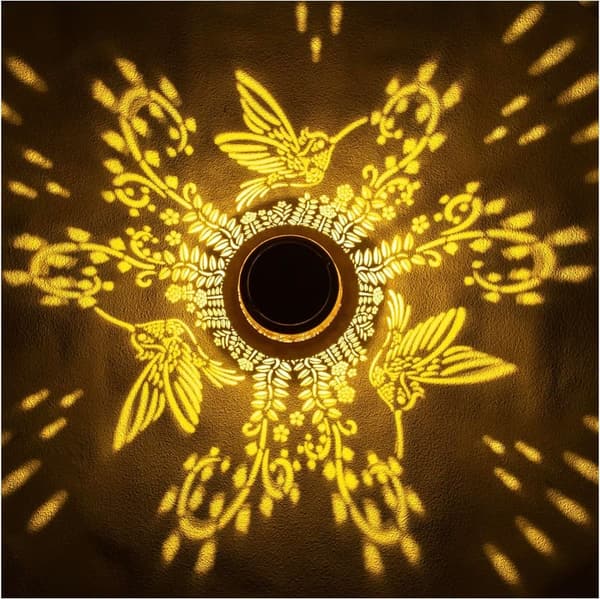 Hummingbird Outdoor Solar Lanterns - Waterproof Metal Decor