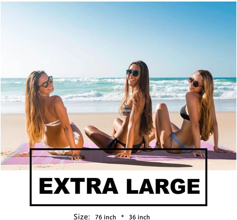 Quick-Dry Turkish Beach Towel - Ideal Birthday Gift for Women