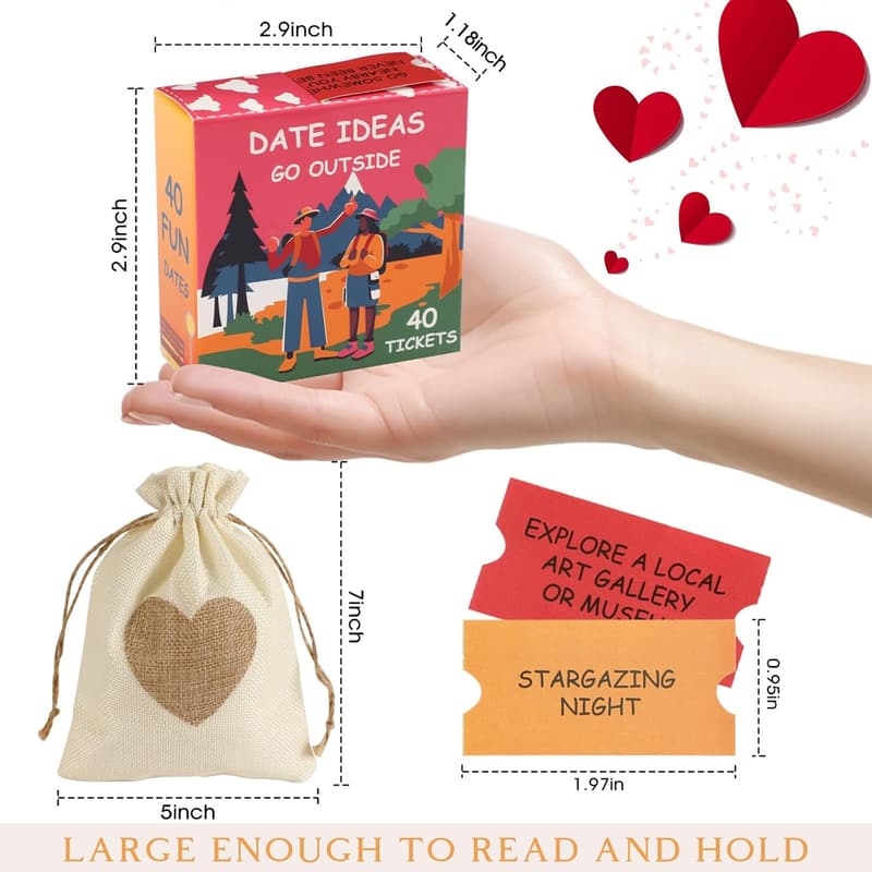 Couples' Date Night Idea Tickets - Fun Romantic Coupons
