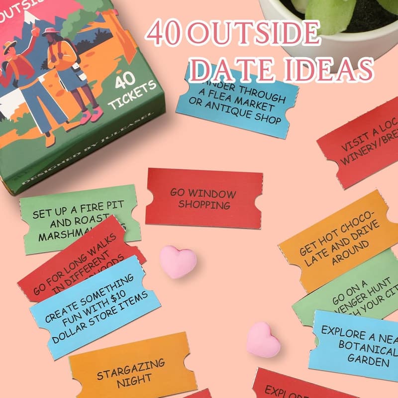 Couples' Date Night Idea Tickets - Fun Romantic Coupons