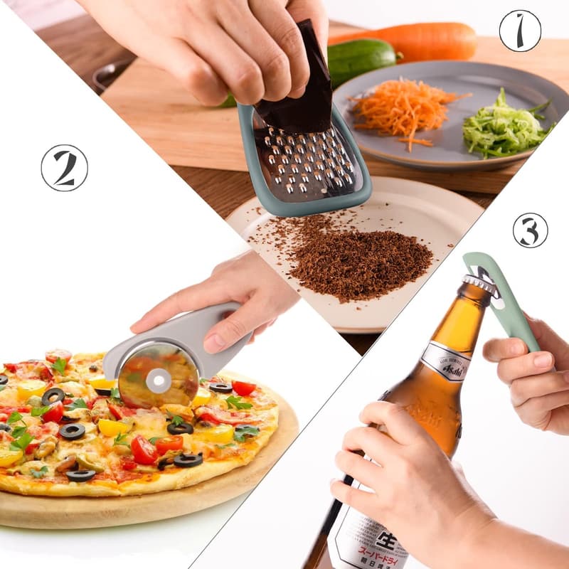 6-Piece Stainless Steel Cooking Utensils Set for Small Kitchens