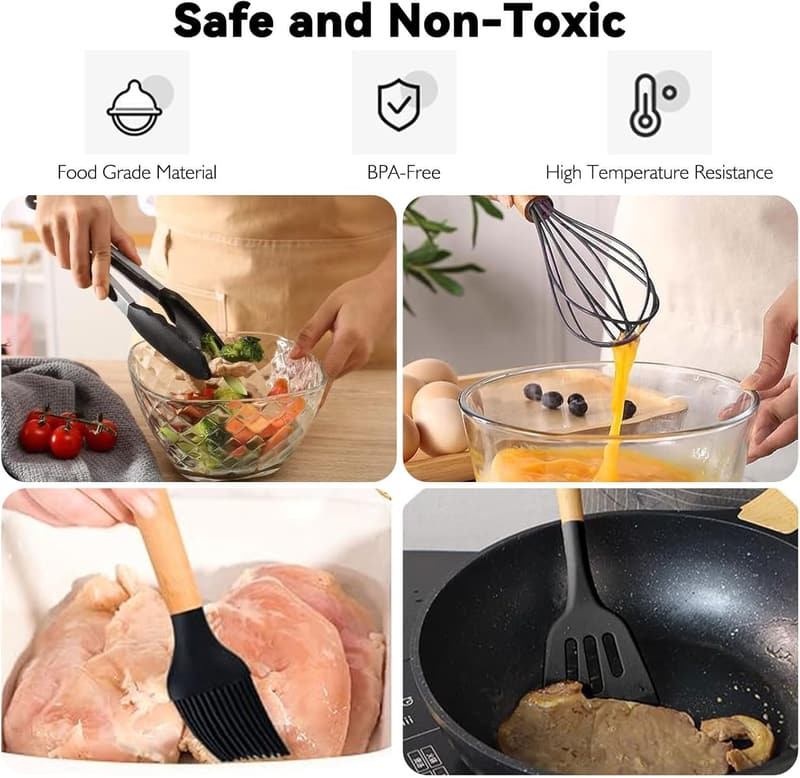 Portable Silicone Camping Cooking Utensils Set - 12 PCS