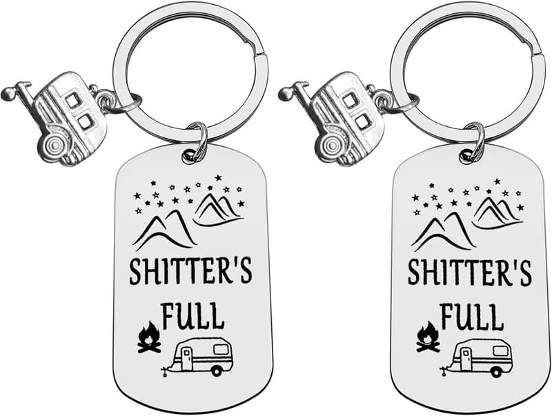 Camper Keychain Set - Happy Camper Gifts for Adventurers