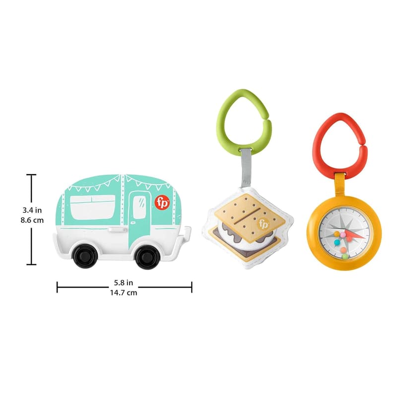 Camping Gift Set for Infants - 3 Outdoor-Themed Toys & Teether