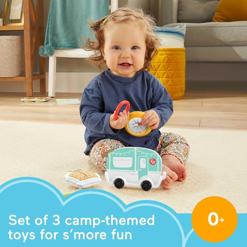 Camping Gift Set for Infants - 3 Outdoor-Themed Toys & Teether