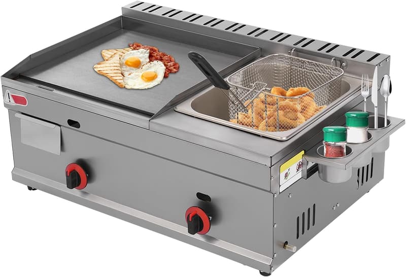 Heavy-Duty Stainless Steel Propane Griddle Grill
