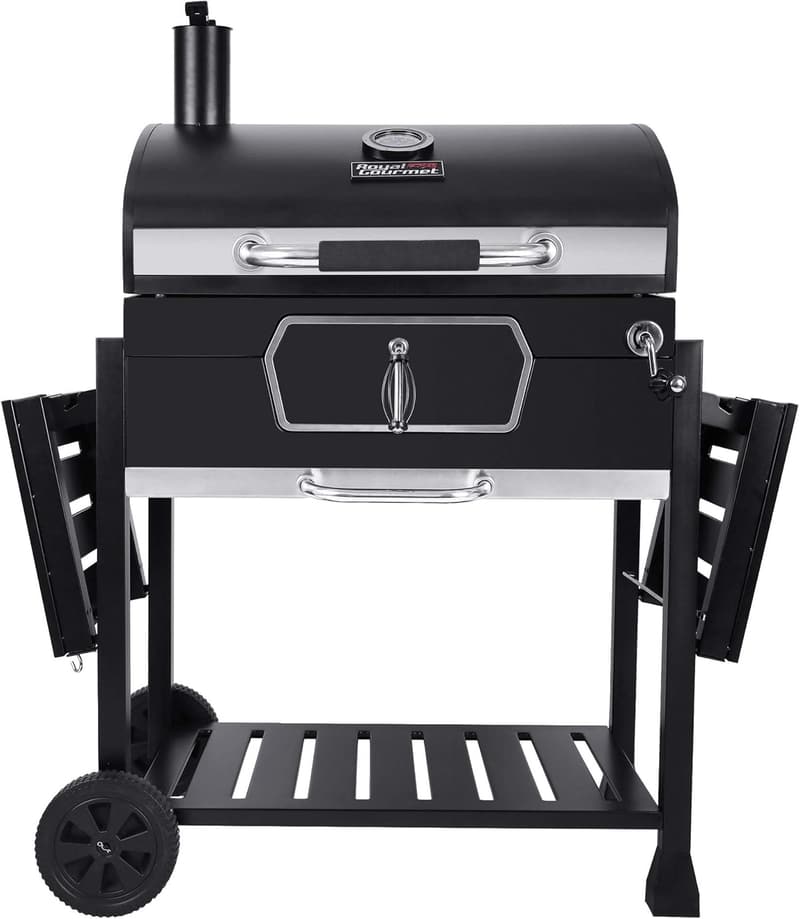 Deluxe 30-Inch Charcoal Grill Smoker for Camping & Backyard