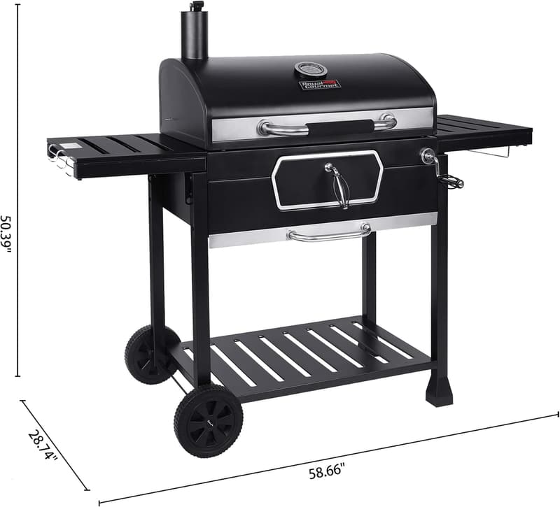 Deluxe 30-Inch Charcoal Grill Smoker for Camping & Backyard
