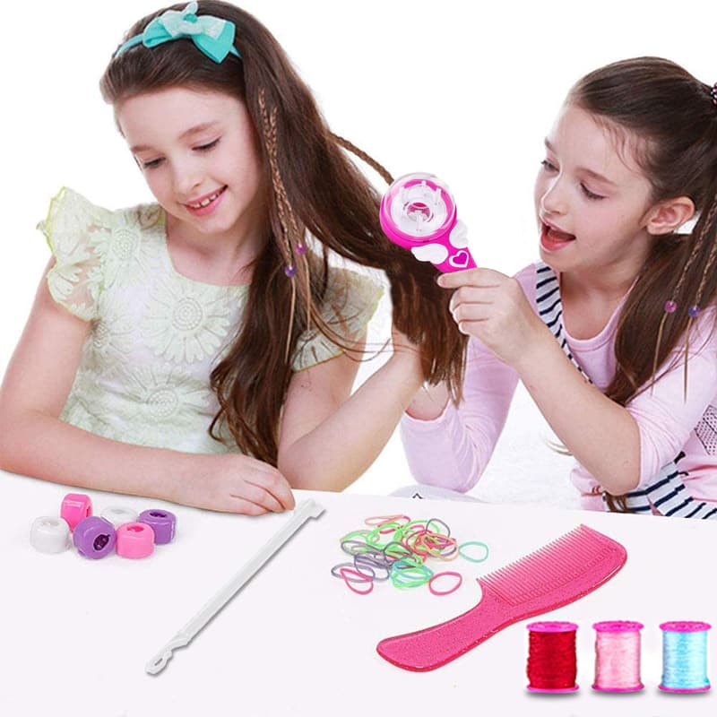 Pink Electric Ceramic Hair Braider for Girls' Hairstyles