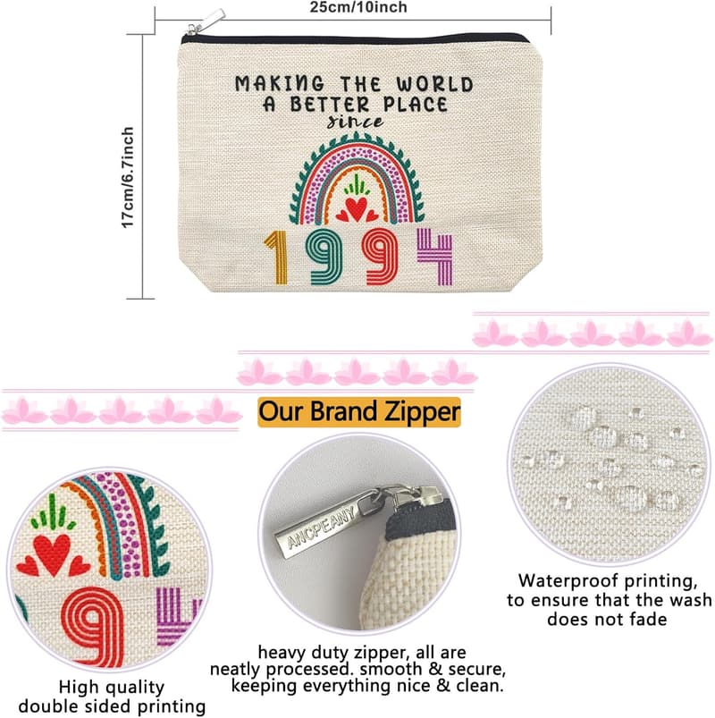 31st Birthday Makeup Bag for Women - Great for Gifts and Travel