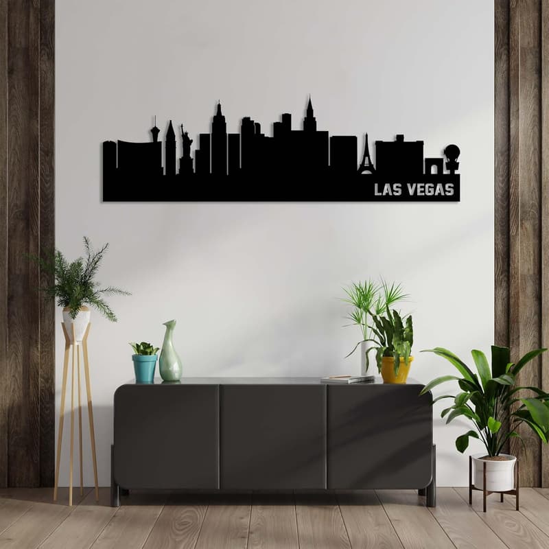 Las Vegas Skyline Metal Wall Art - Durable Aluminum Decor (47