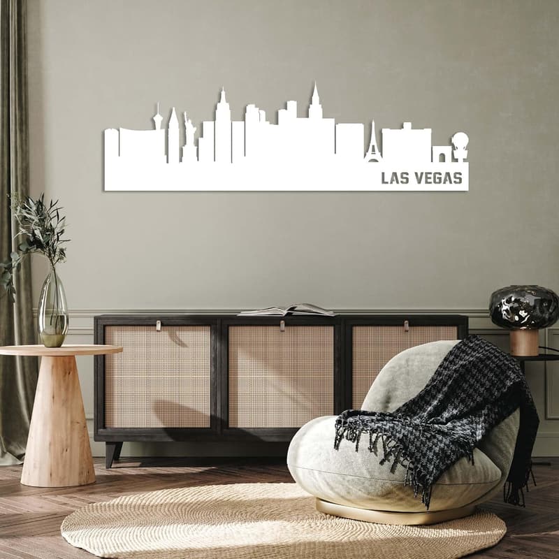Las Vegas Skyline Metal Wall Art - Durable Aluminum Decor (47
