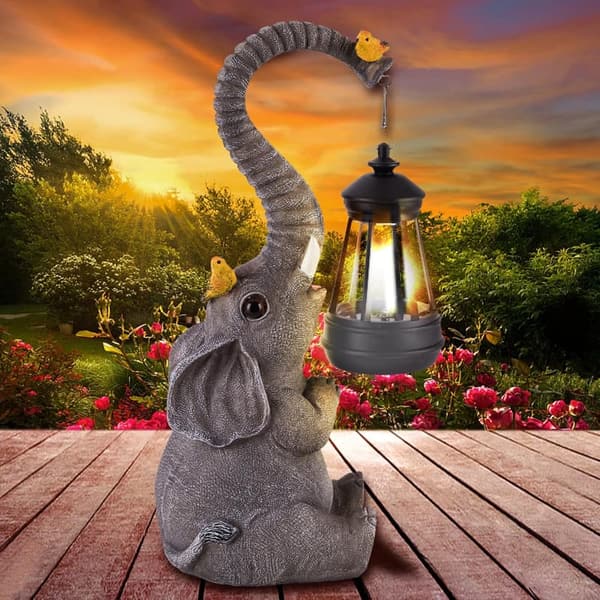 Lucky Elephant Solar Garden Light - Unique Gift for Mom