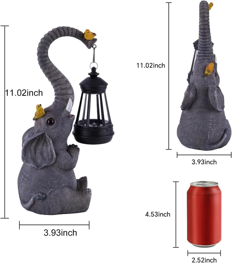 Lucky Elephant Solar Garden Light - Unique Gift for Mom