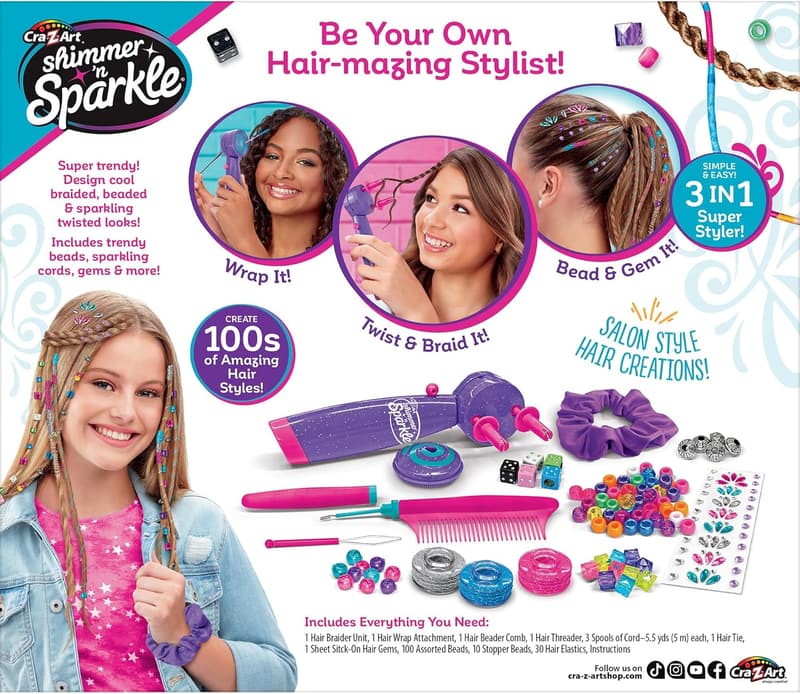 Deluxe Hair Designer with Beads and Twists for Kids