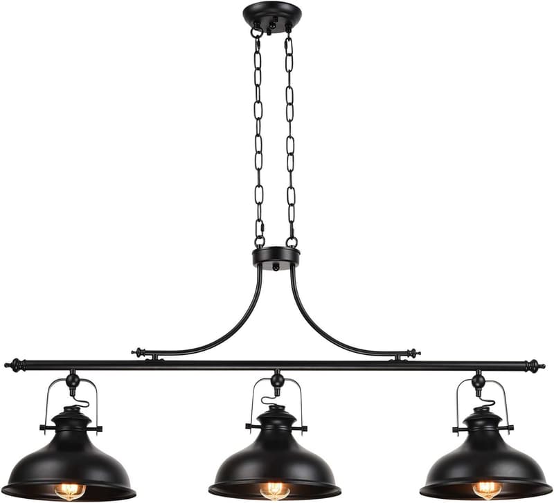 Vintage 3-Light Adjustable Pendant Chandelier for Dining Room