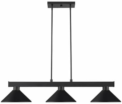 Black Billiard Light with 3 Lights - Z-Lite 152MB-MMB