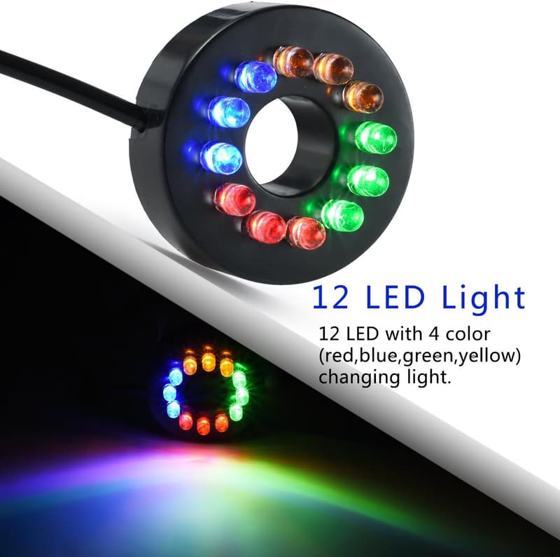 220 GPH Submersible Water Pump with LED Lights and Nozzles