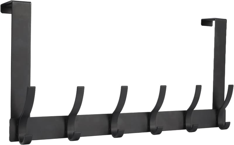 Over-the-Door Coat Rack with 12 Hooks for Bathroom