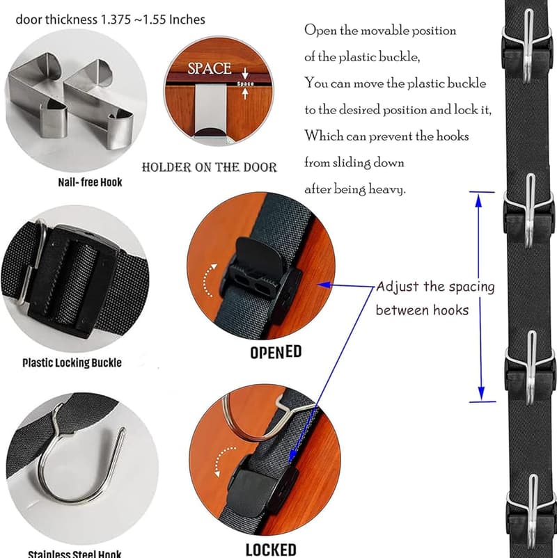 Bag Organizer Hanger Set - 20 Hooks for Handbags (2 Pcs)