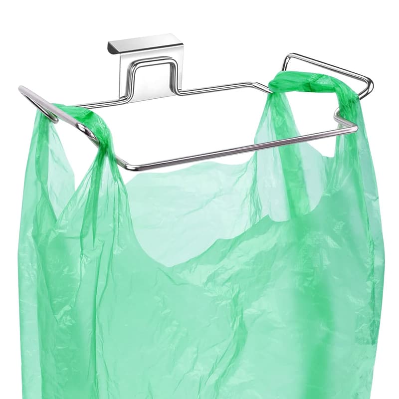 Stainless Steel Under Sink Trash Bag Holder for Kitchen