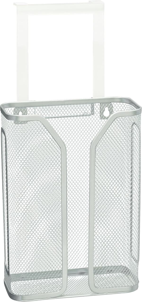 Over-the-Cabinet Grocery Bag Holder - Silver