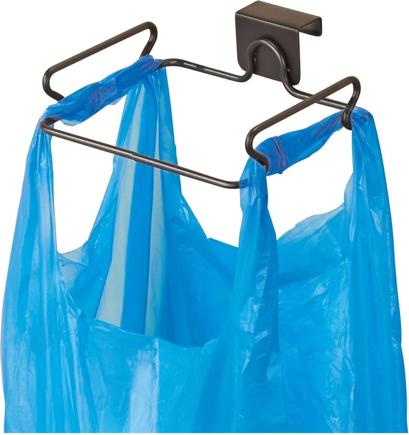 Bronze Over-Cabinet Plastic Bag Holder Organizer