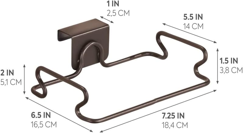 Bronze Over-Cabinet Plastic Bag Holder Organizer