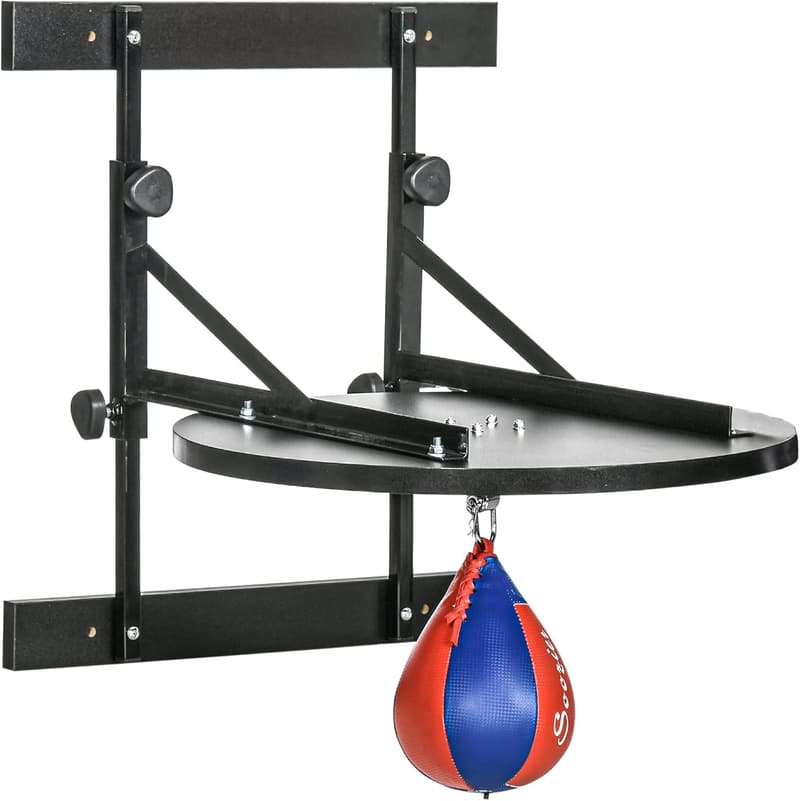 Wall-Mounted Boxing Speed Bag Platform with 360-Degree Swivel