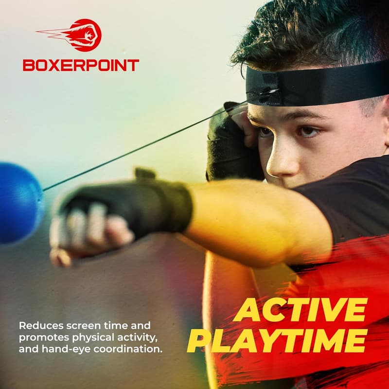 Boxing Reflex Ball with Headband and Carry Bag - Improve Coordination