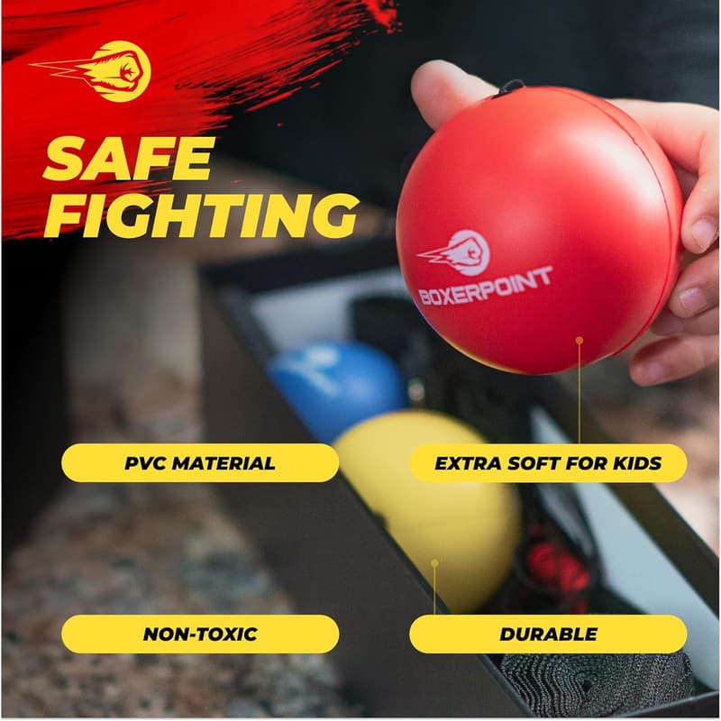Boxing Reflex Ball with Headband and Carry Bag - Improve Coordination