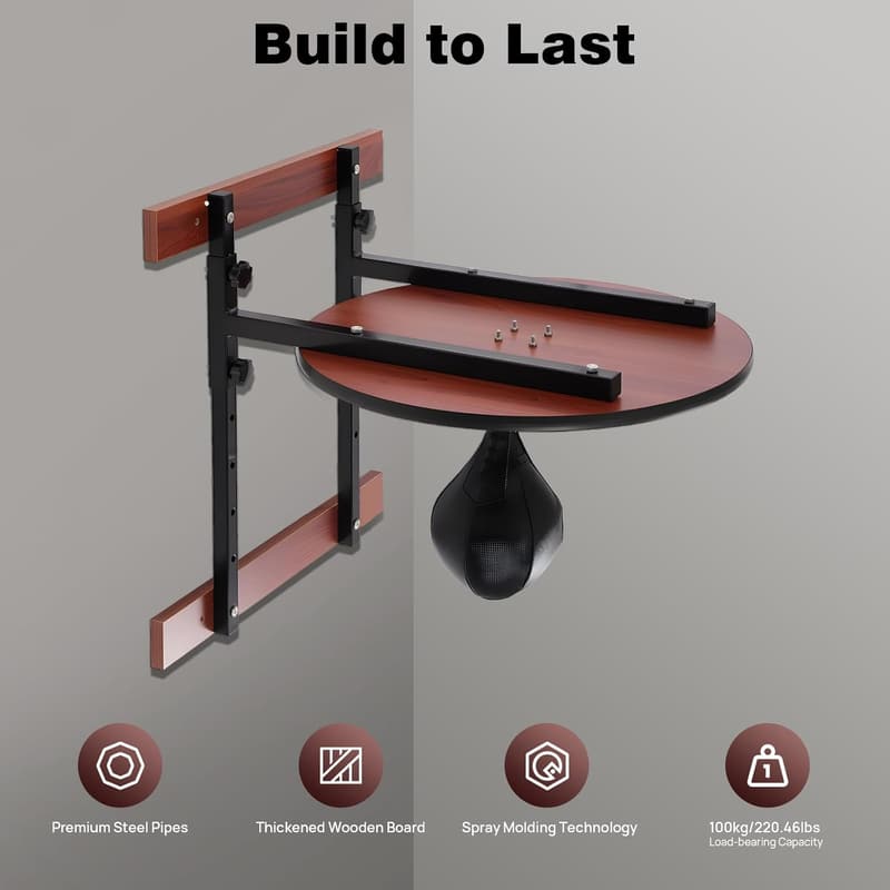 Adjustable Wall-Mounted Speed Bag Platform Kit for Boxing Training
