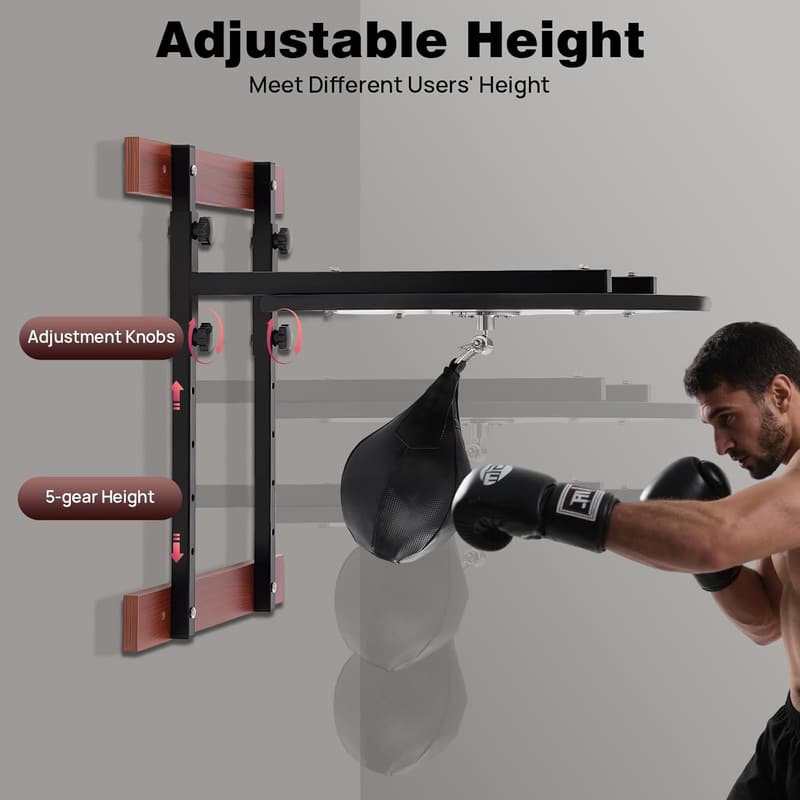 Adjustable Wall-Mounted Speed Bag Platform Kit for Boxing Training