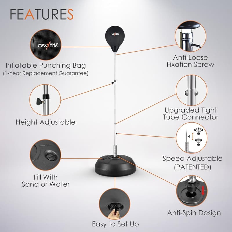 Freestanding Speed-Adjustable Reflex Bag Kit