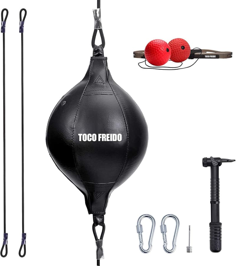 Double End Speed Bag with Adjustable Difficulty Levels for Agility Training