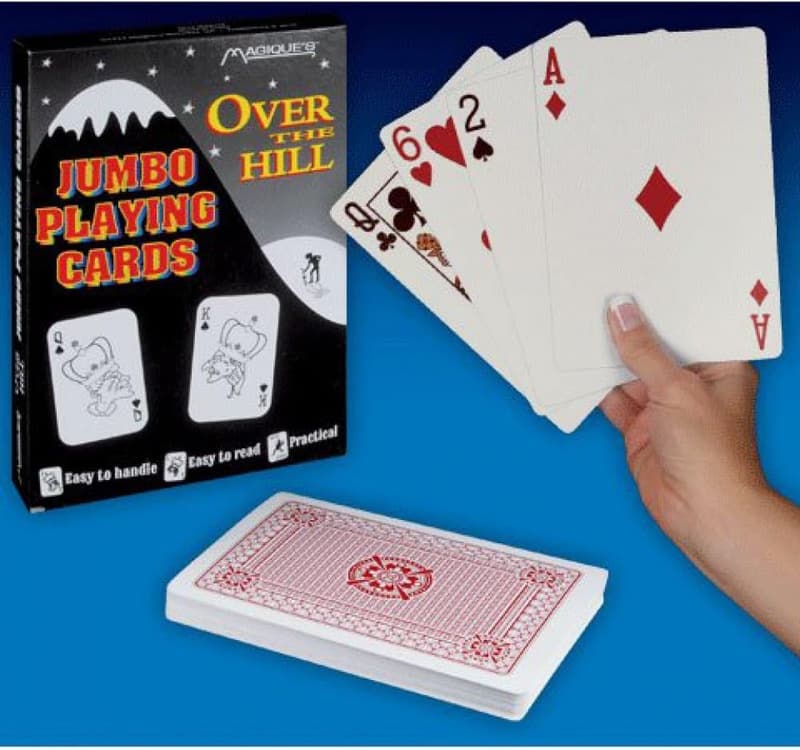 Over The Hill Jumbo Playing Cards - 7x5 Inches