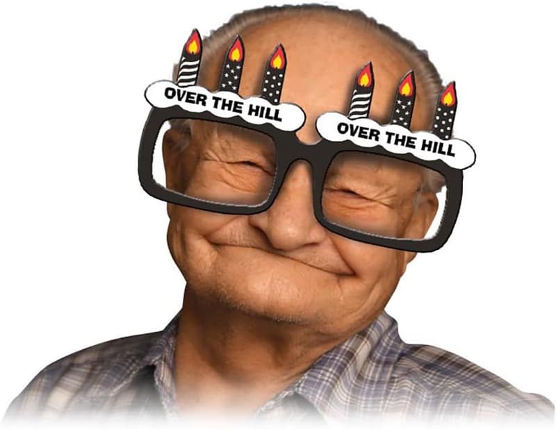 Over The Hill Birthday Glasses Frame