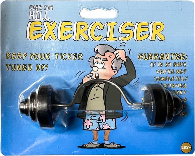 Over The Hill Birthday Gag Gift Exerciser for Seniors