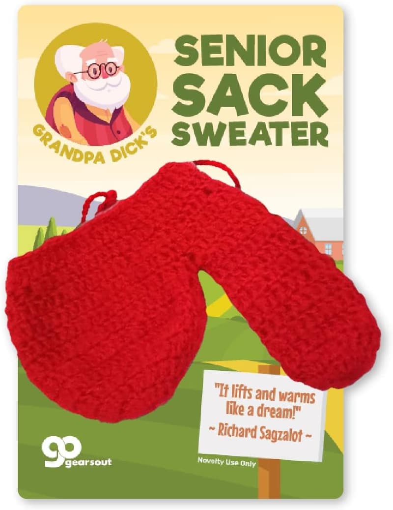 Retirement Gag Gift: Red Knit 