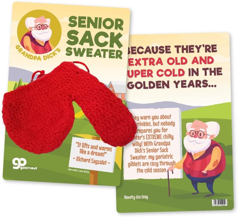 Retirement Gag Gift: Red Knit 