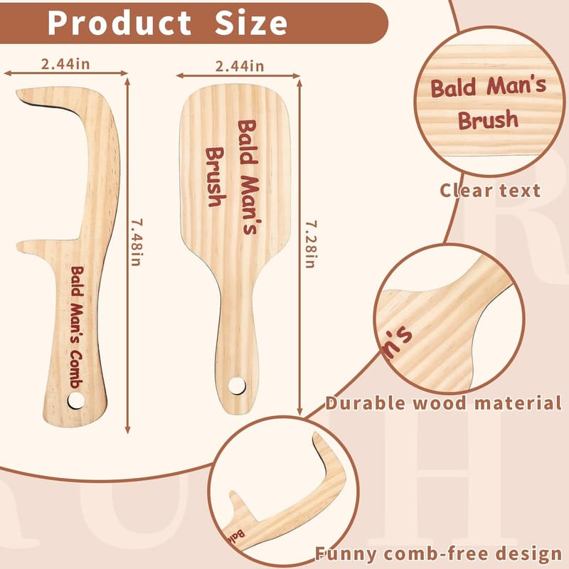 Bald Man's Comb - Funny Gag Gift for Father's Day