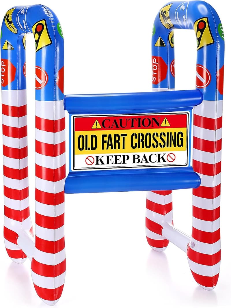 Over The Hill Inflatable Walker Gag Gift for Milestone Birthdays