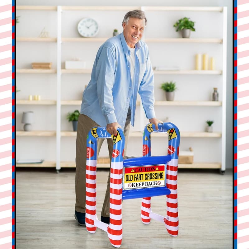 Over The Hill Inflatable Walker Gag Gift for Milestone Birthdays